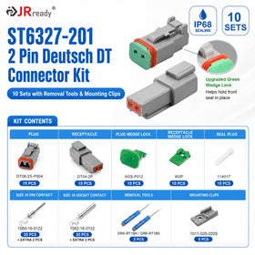 JRready close-up of size 16 stamped contacts highlighting secure crimp fit for 14–18 AWG