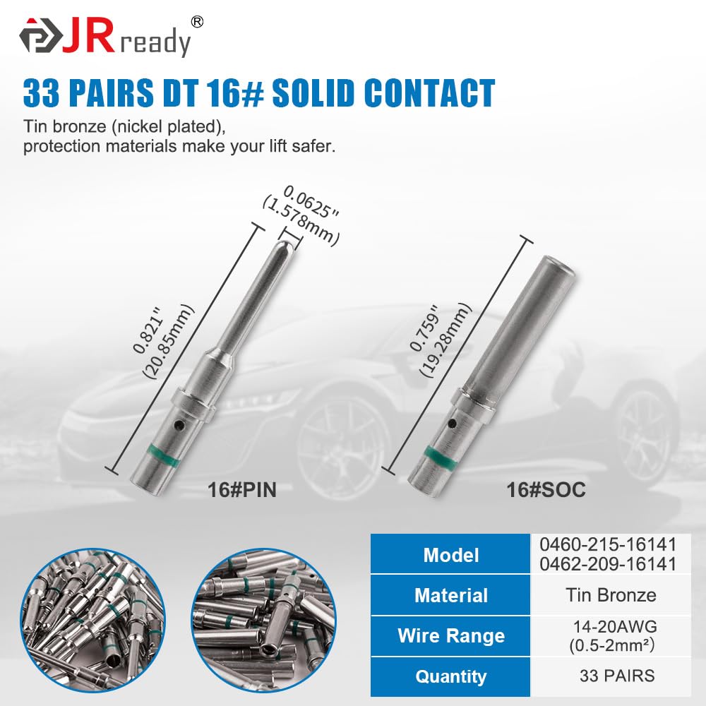 JRready organized kit layout with housings, contacts and accessories for fast assembly benefit