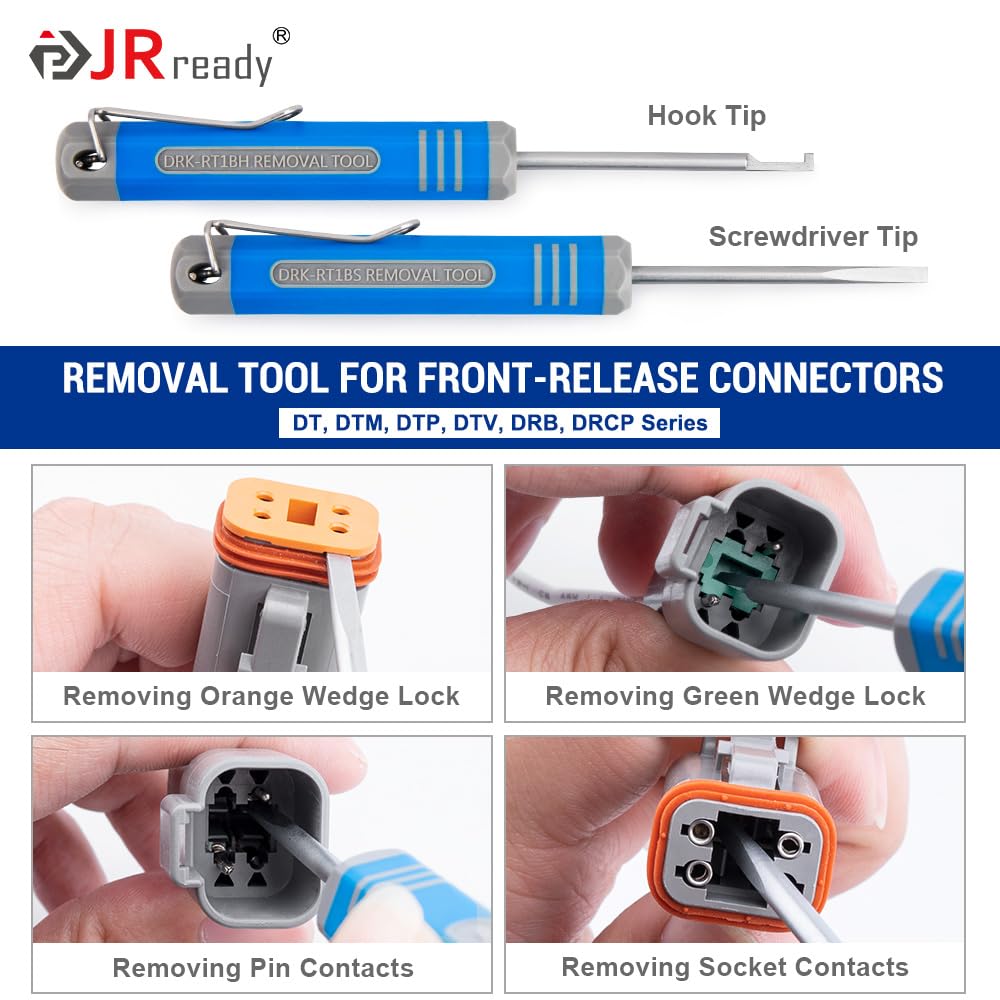 JRready connector compatibility label showing supported Deutsch series clarity