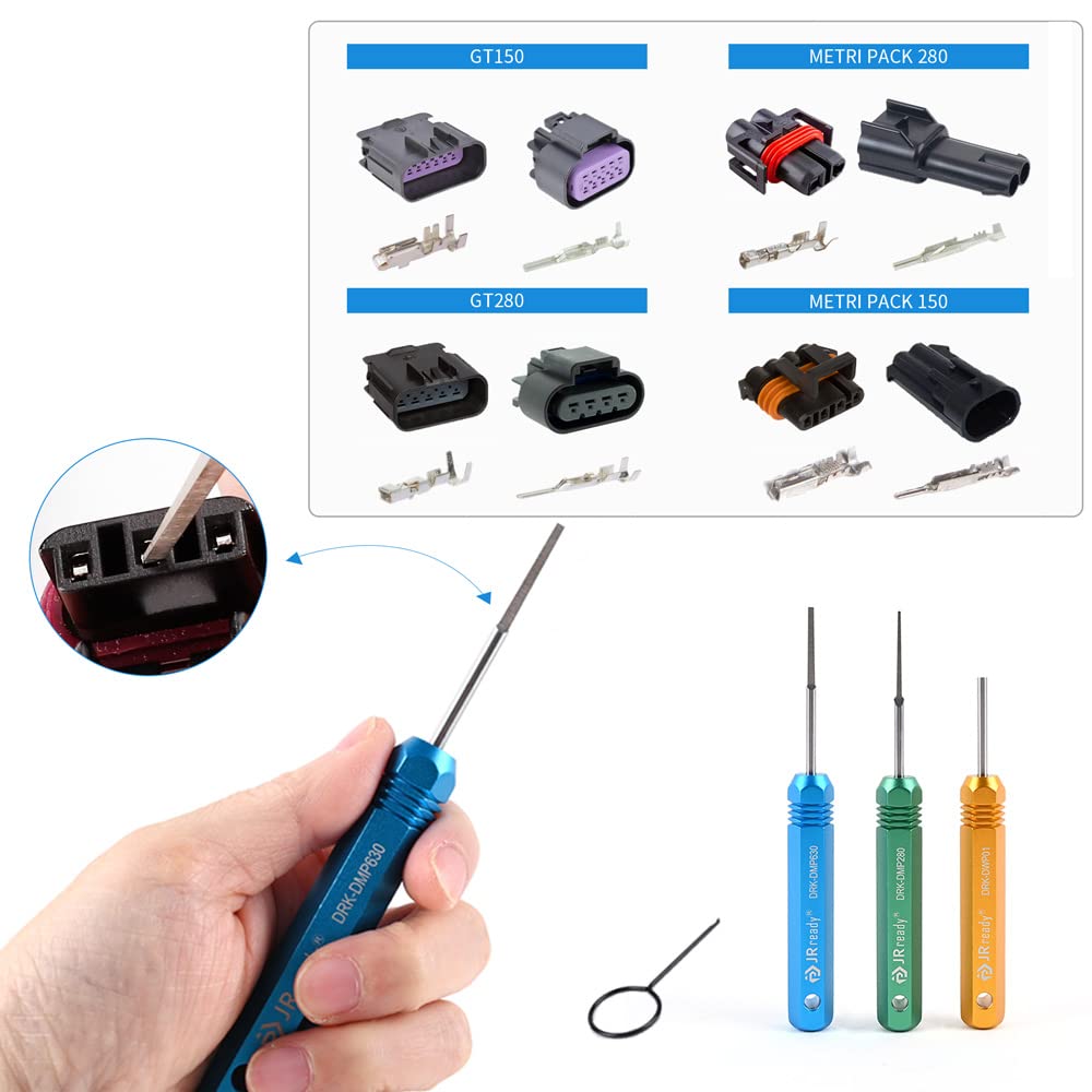 JRready DMP630 Metri-Pack tool with handle shown to illustrate grip and scale for controlled use