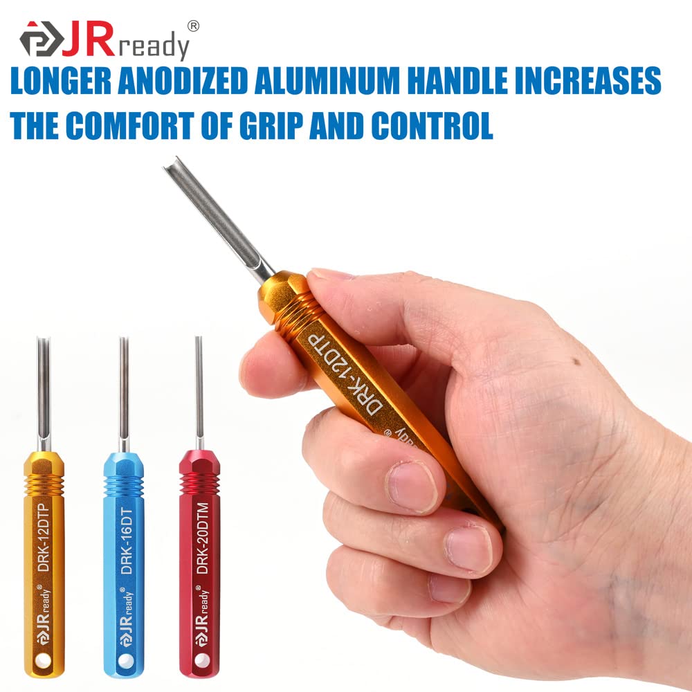 JRready DRK-12DTP extended slotted length view enabling access to deeply seated terminals