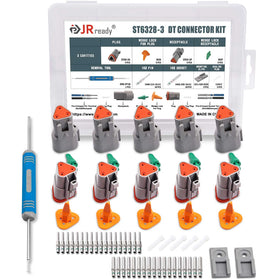 JRready front view of DT 3‑pin connector showing housing and faces for quick identification and fit