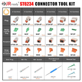 JRready DT housing close-up highlighting PA66 nylon durability and secure latch for reliability