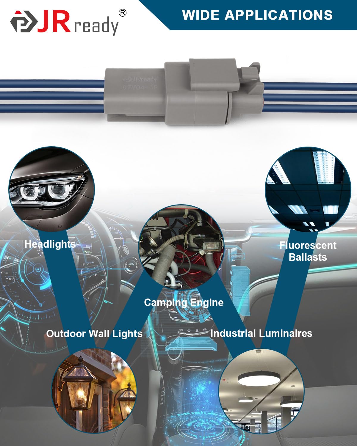 JRready connector used on boat wiring showing corrosion protection