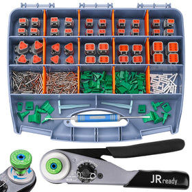JRready front packaging showing full Deutsch DT connector kit and benefits