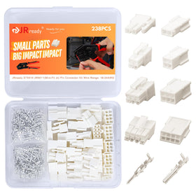JRready front packaging showing full 238-piece Mini-Fit Jr kit and contents for easy identification