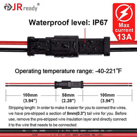 JRready heat-shrink butt connector detailed view showing waterproof seal