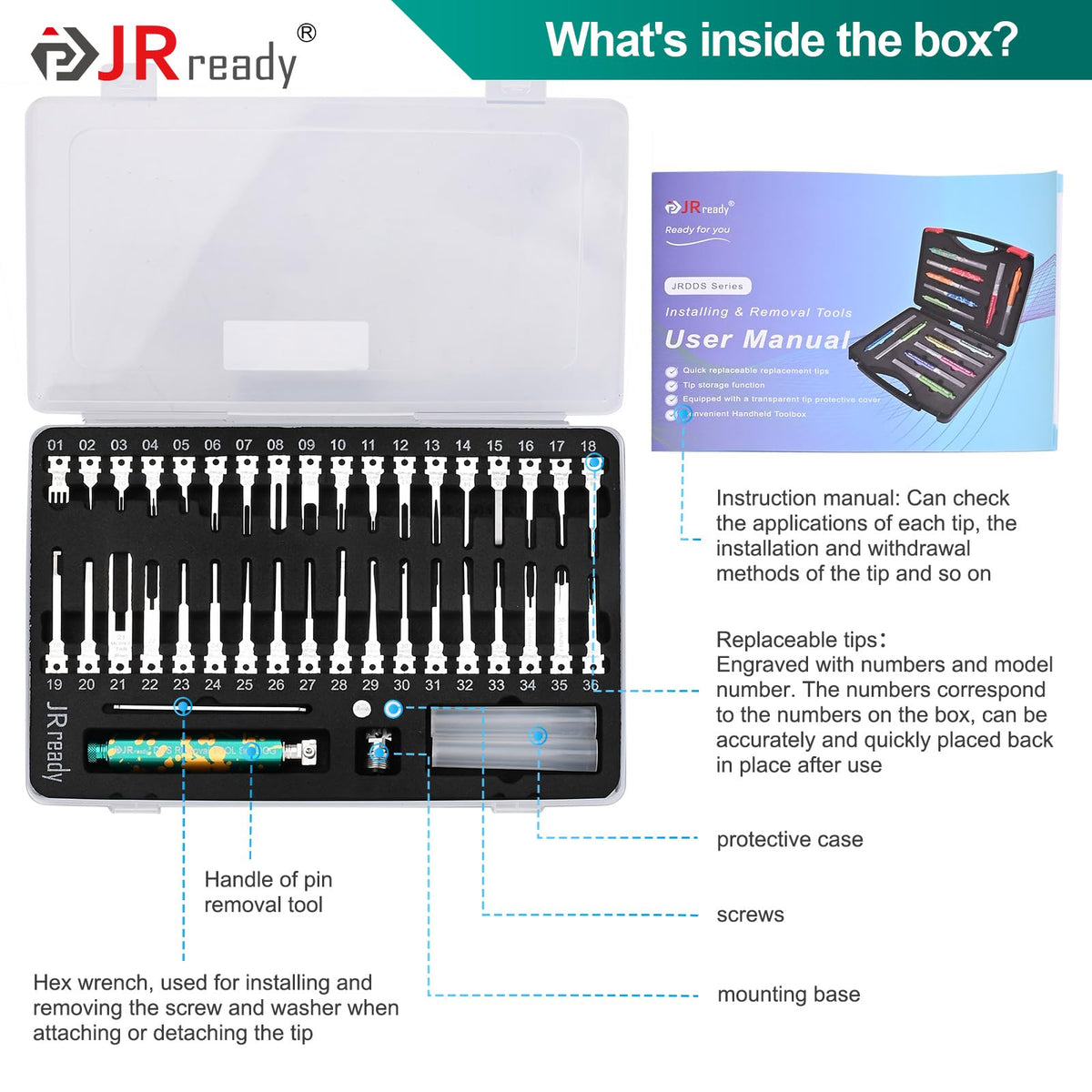 JRready in-hands using depinning tool to remove connector terminal without damage