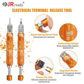 JRready tool in use extracting a Micro-Fit pin for fast safe removal