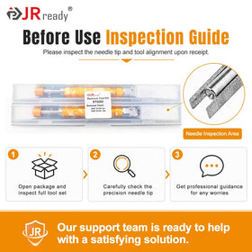 JRready close-up of extractor set showing spring-assist mechanism and clarity