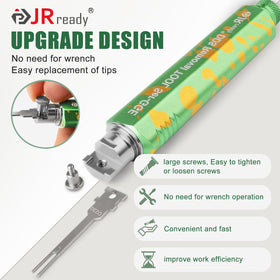 JRready handle opened displaying internal tip storage for portability