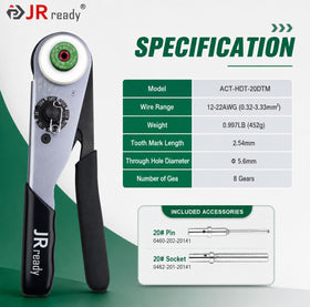 JRready positioner beside size-20 solid contacts demonstrating precise alignment benefit