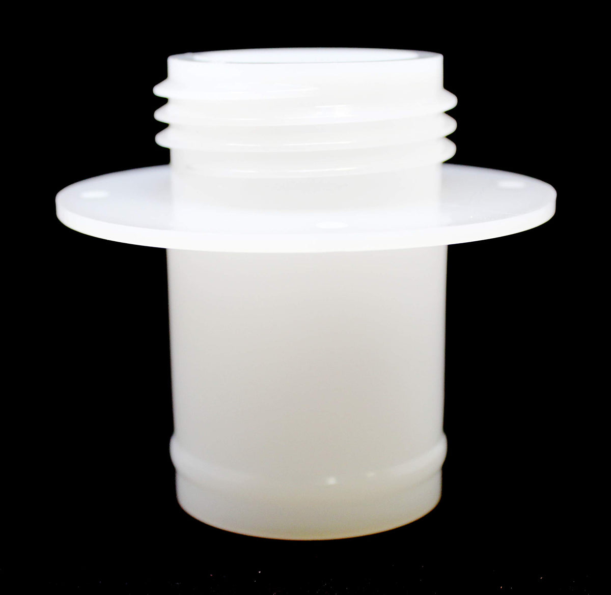 JSP Manufacturing filler neck close-up displaying translucent material for fuel visibility