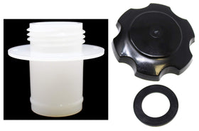 JSP Manufacturing gas cap front view showing secure seal and durable finish
