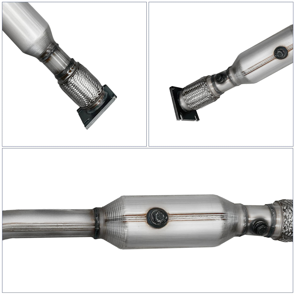 JT Exhaust stainless steel housing close-up highlighting corrosion resistance benefit