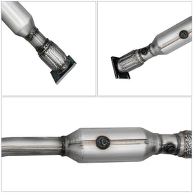JT Exhaust stainless steel housing close-up highlighting corrosion resistance benefit
