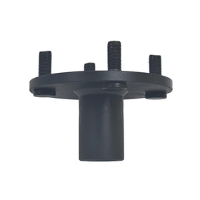 jtfrkope hub mounted on 8" wheel demonstrating ready-to-install fit for karts