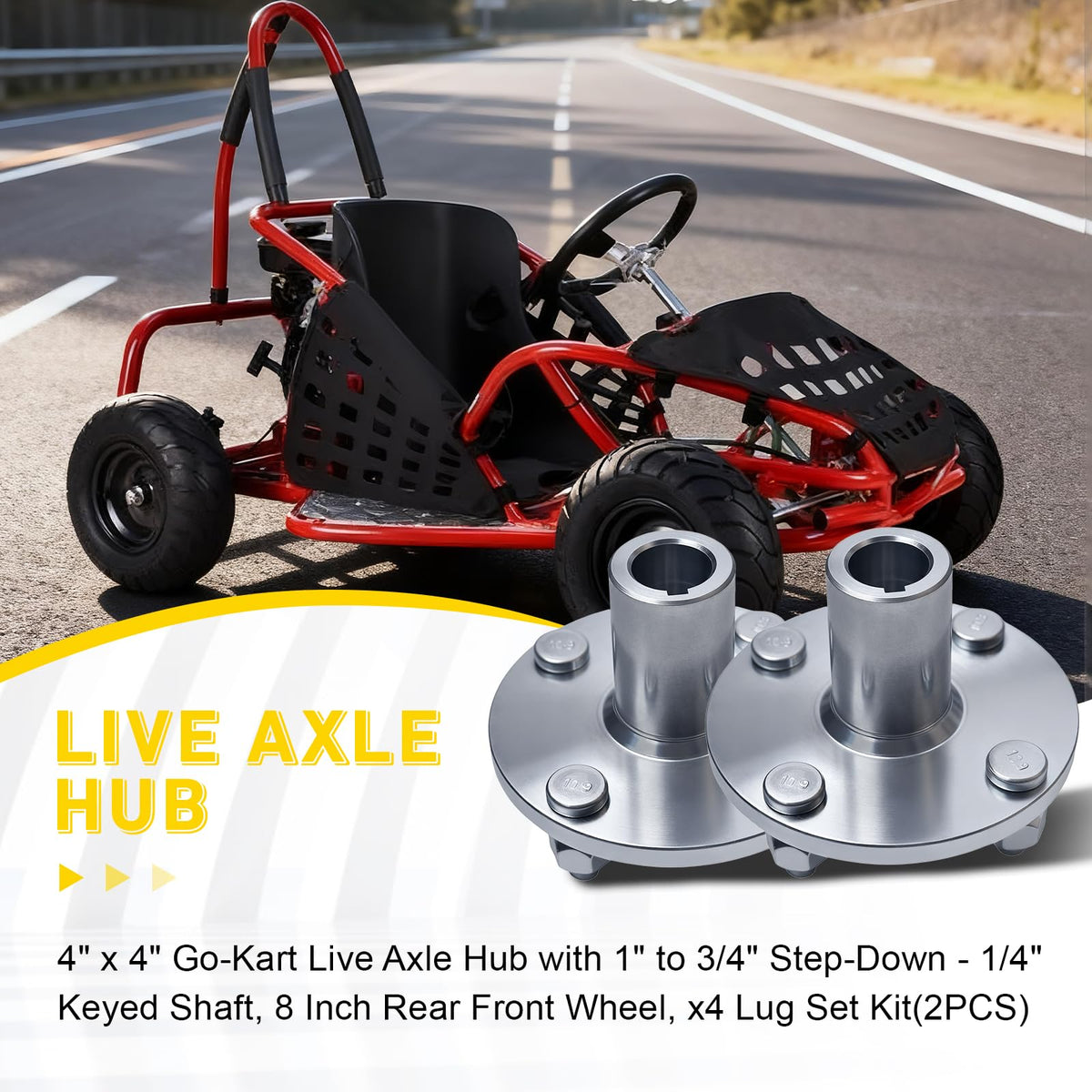 jtfrkope side profile of hub highlighting step-down shaft interface