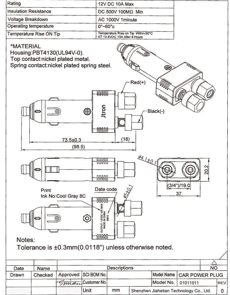 Jtron cable next to ruler illustrating 1m length for convenient reach benefit