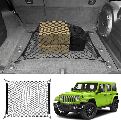 JTYZSM front view installed in Wrangler trunk showing tidy cargo