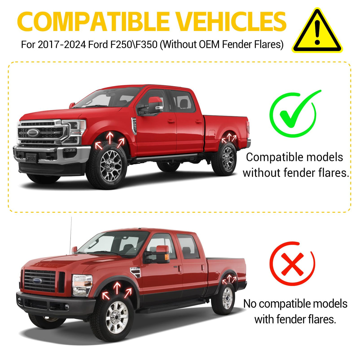 JTYZSM installed rear mud flap on F-350 showing splash and debris control