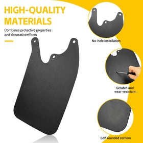 JTYZSM mud flap next to tire showing correct size and fit