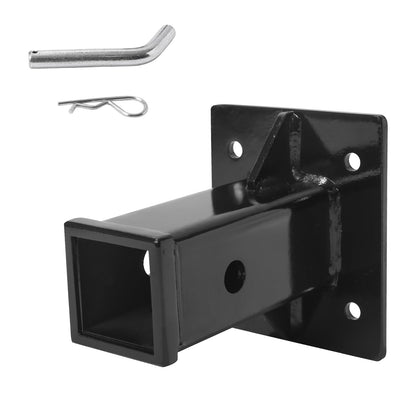 JTZFD front view of hitch wall mount showing sturdy frame and mounting points for durable storage