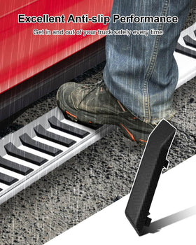 JUFWKO pad installed on Ford running board demonstrating improved traction and protection