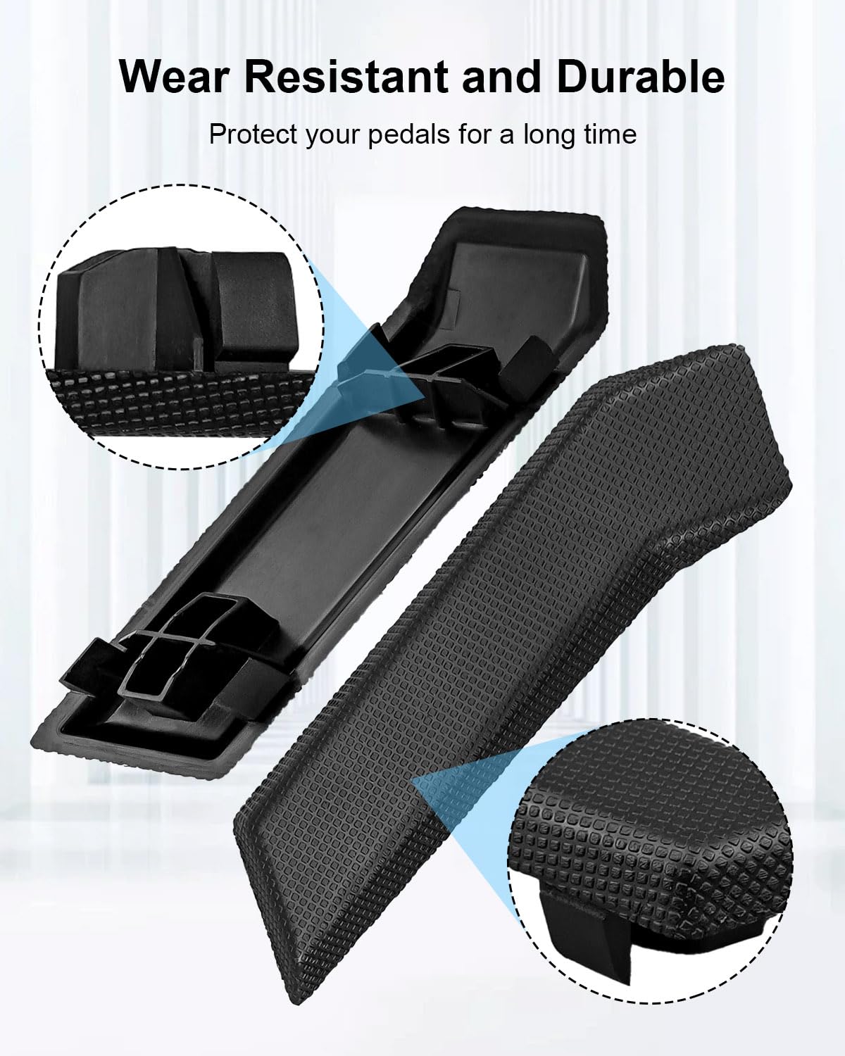 JUFWKO pad beside ruler showing dimensions for 6-inch running board compatibility