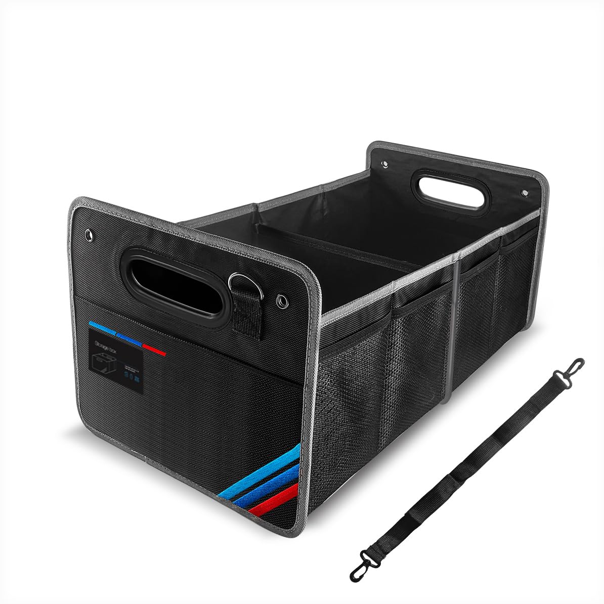 Junsungo front view trunk organizer showing sturdy shape and easy access