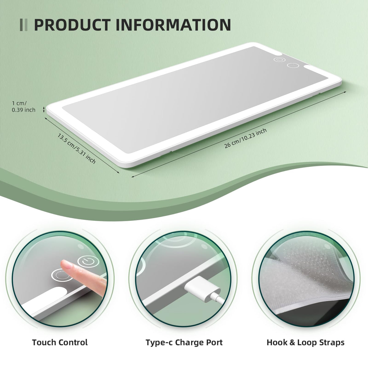 junyaoxuan close-up of touch panel and LEDs highlighting easy dimmable control benefit