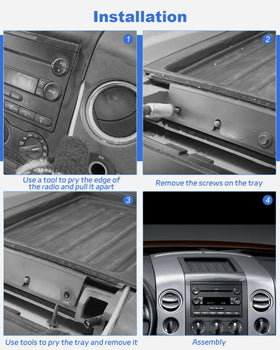 JUQAFY installed in Ford F150 dash demonstrating clean OEM-style integration