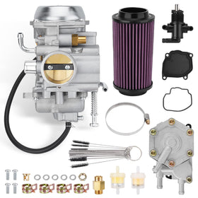JURPLIX carburetor front view showing mounting points and throttle linkage for accurate fit