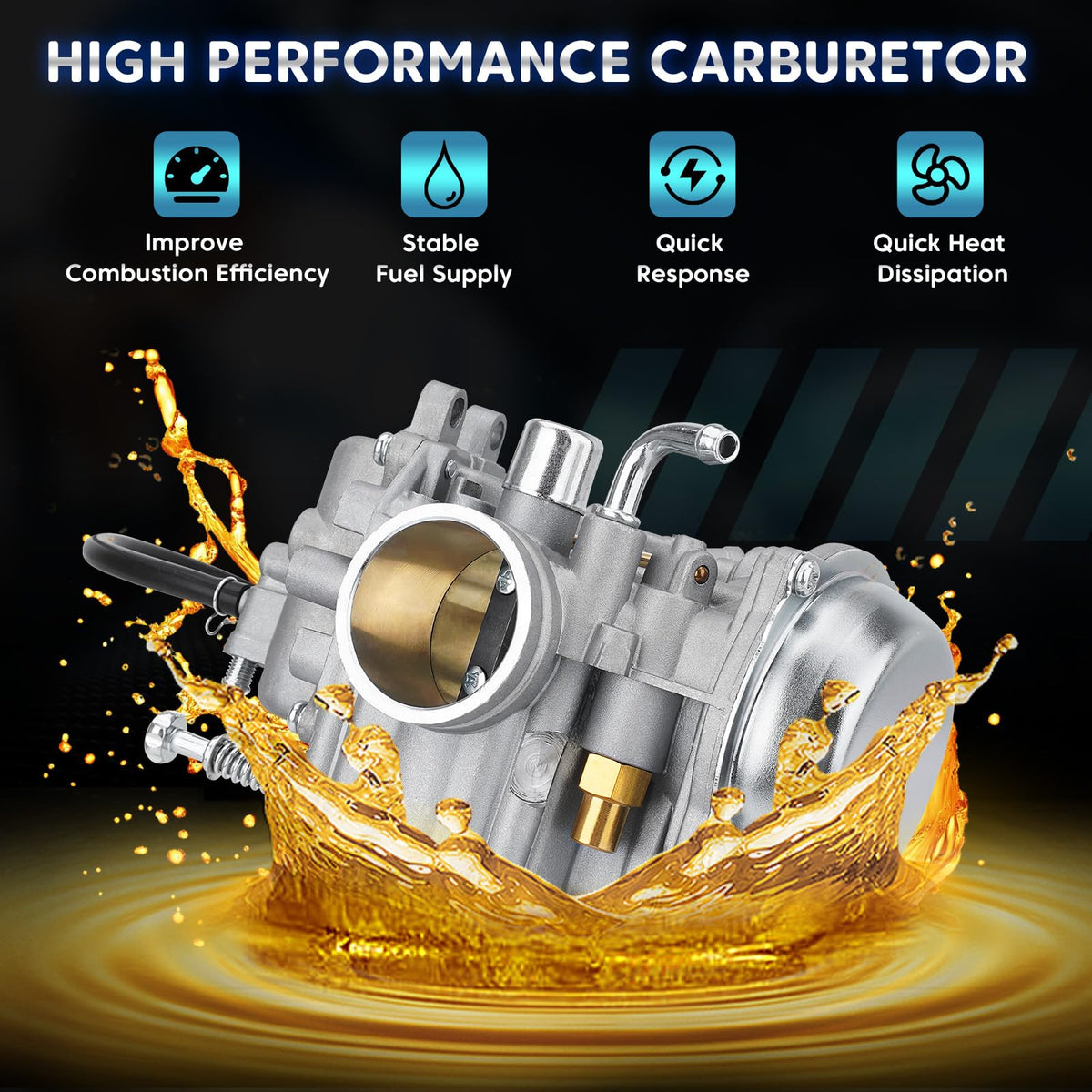 JURPLIX carburetor top detail with choke and float bowl for reliable fuel control