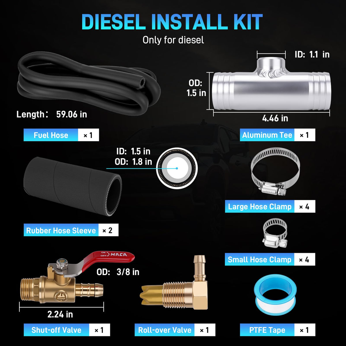 JURPLIX complete kit laid out with parts for quick, organized install