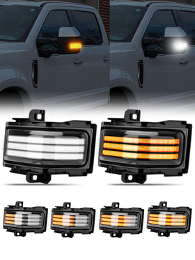 JURPLIX front view clear lens mirror markers showing precise fit and upgraded visibility