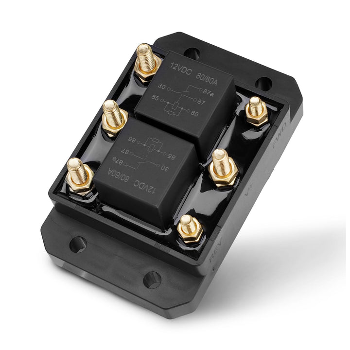 JURPLIX front view of relay module showing terminals and mounting points for durable installation