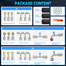 JURPLIX side-by-side hoses showing sizes #6 #8 #10 for correct selection