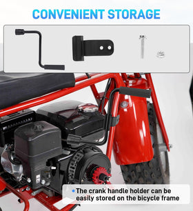 JURPLIX installed on mini bike in garage scene showing faster, smoother engine starts