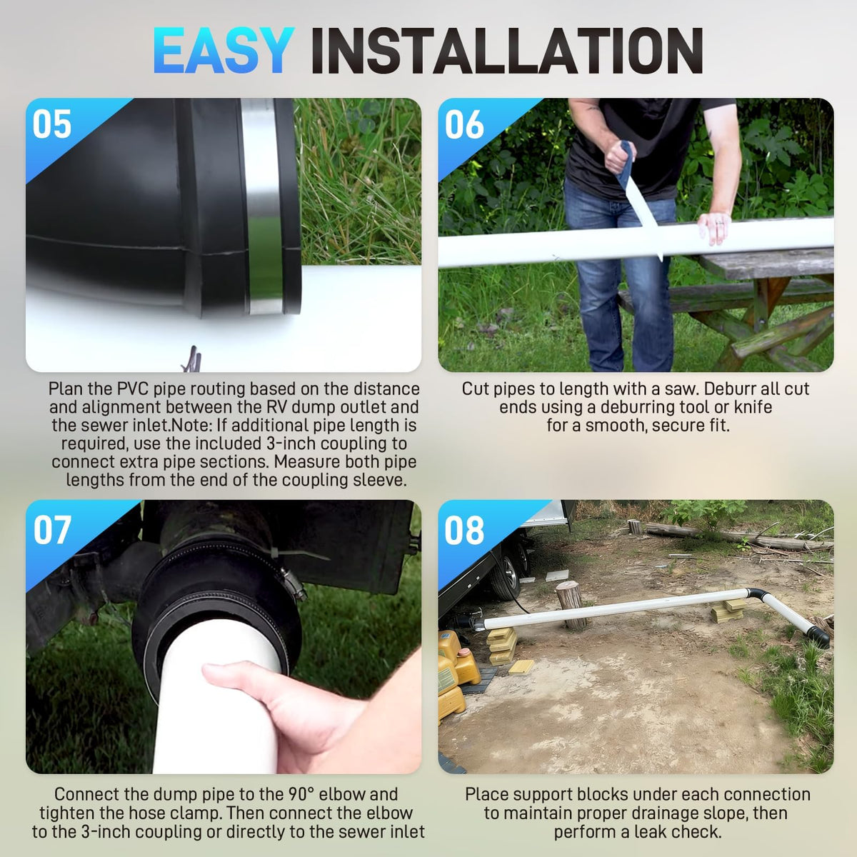 JURPLIX parts arranged in carrier keeping all sewer adapters organized