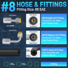 JURPLIX R134a valve fitting detail enabling easy pressure access and charging