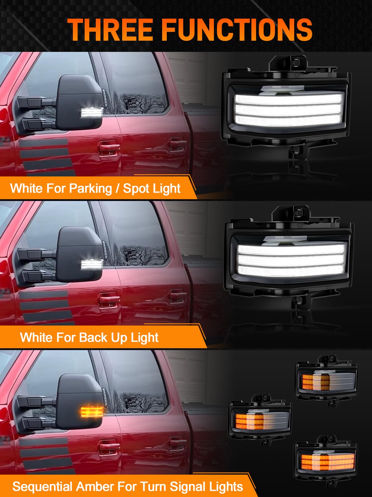 JURPLIX side profile mounted on mirror demonstrating factory-fit appearance
