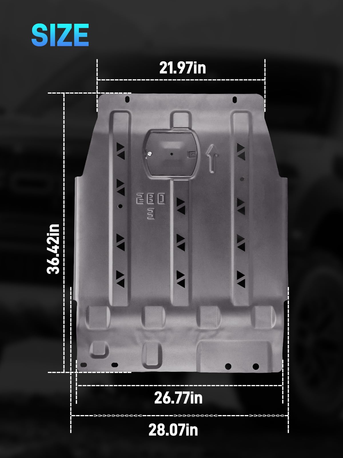JURPLIX skid plate on off-road F150 demonstrating real-world protection benefit