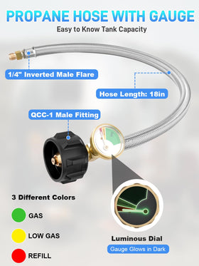 JURPLIX stainless braided 18 inch pigtail hose detail showing corrosion-resistant construction
