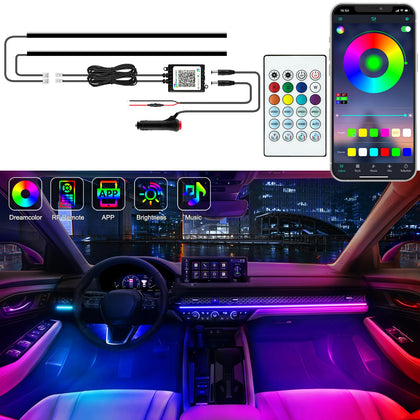 Jushope front packaging showing complete interior LED kit and included accessories