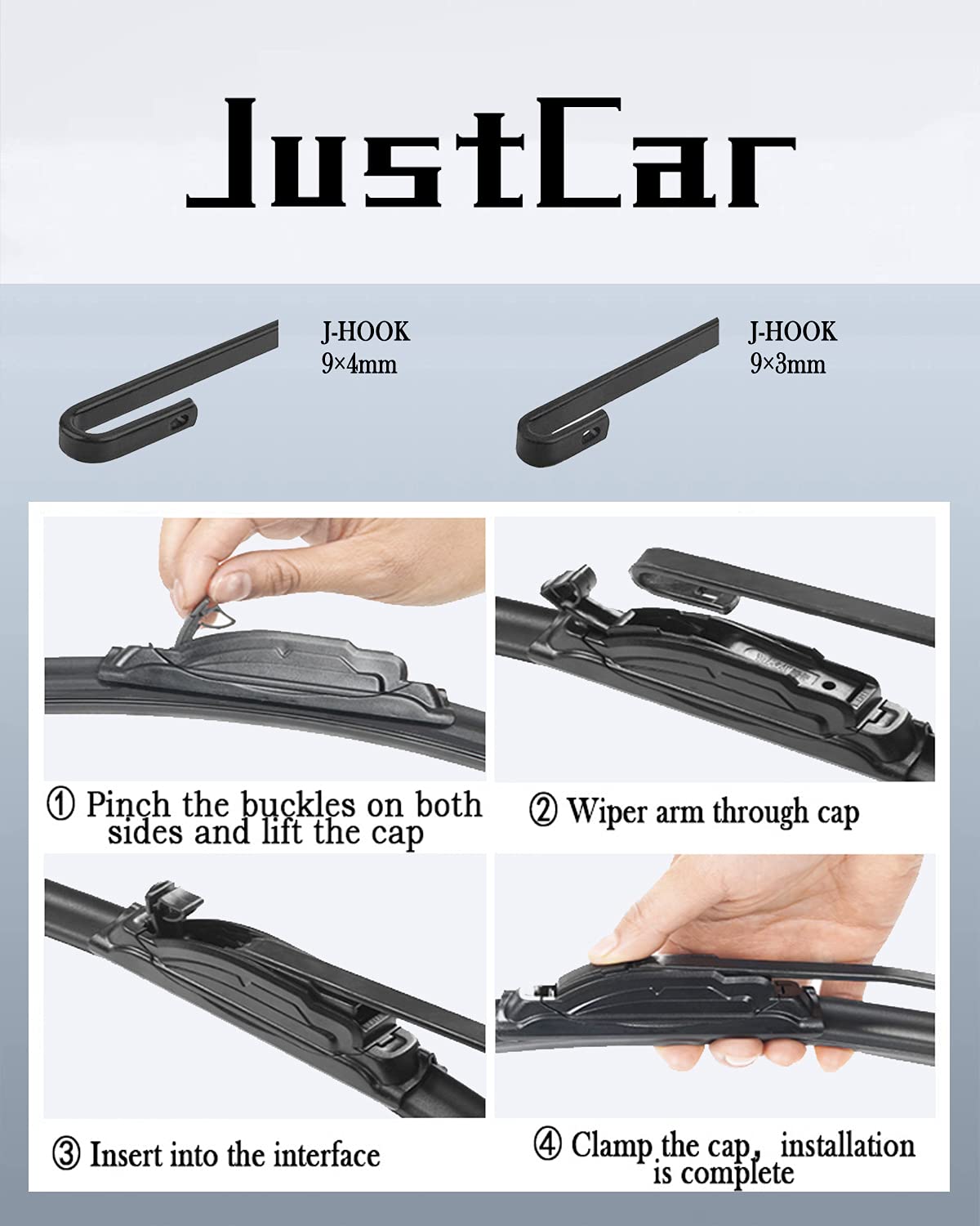 JustCar blades on Hummer H2 in rain for improved wet-weather safety