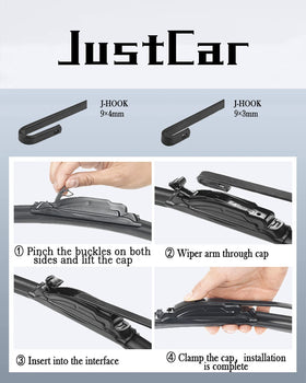 JustCar blades on Hummer H2 in rain for improved wet-weather safety
