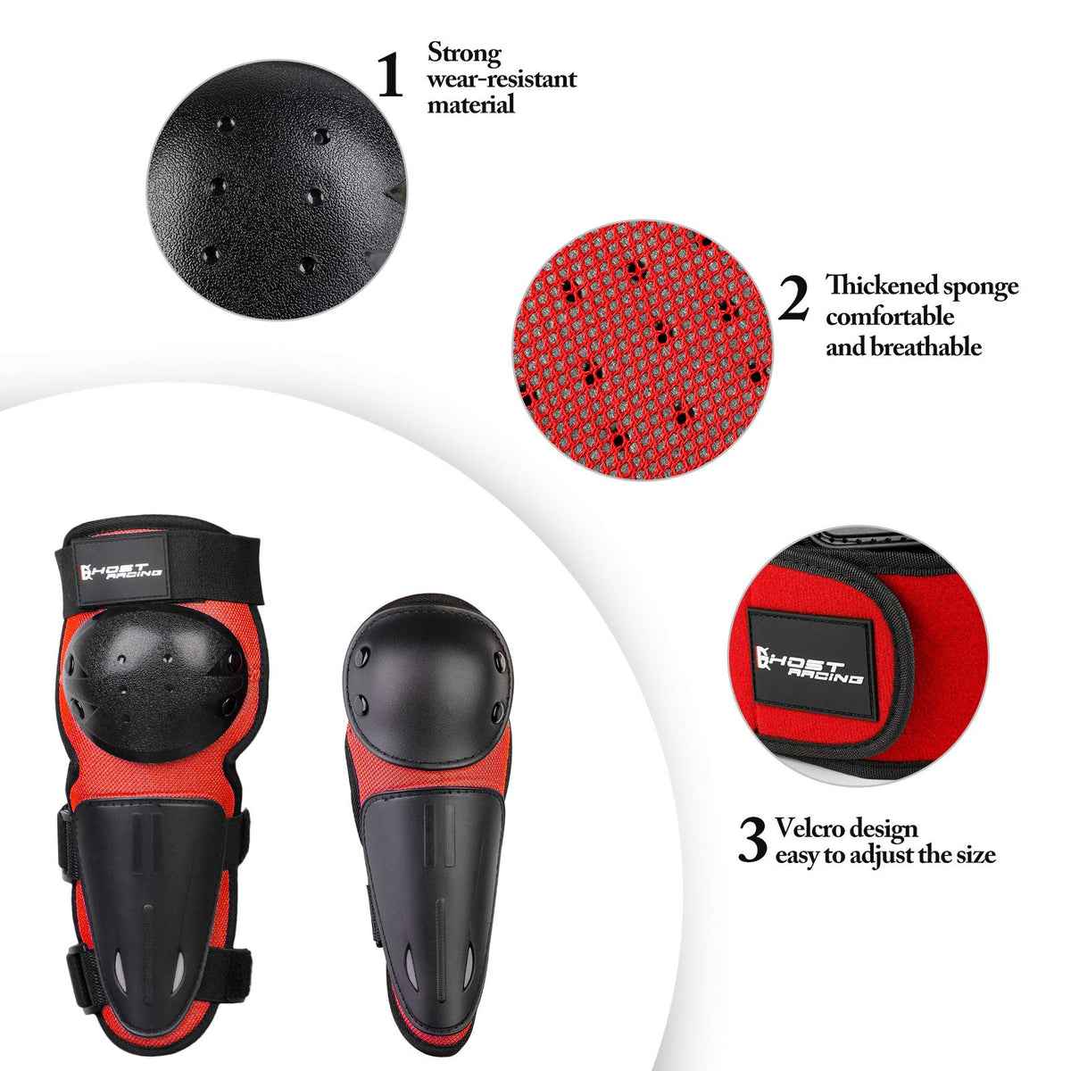 JUSTDOLIFE elbow pad detail highlighting contour and joint mobility