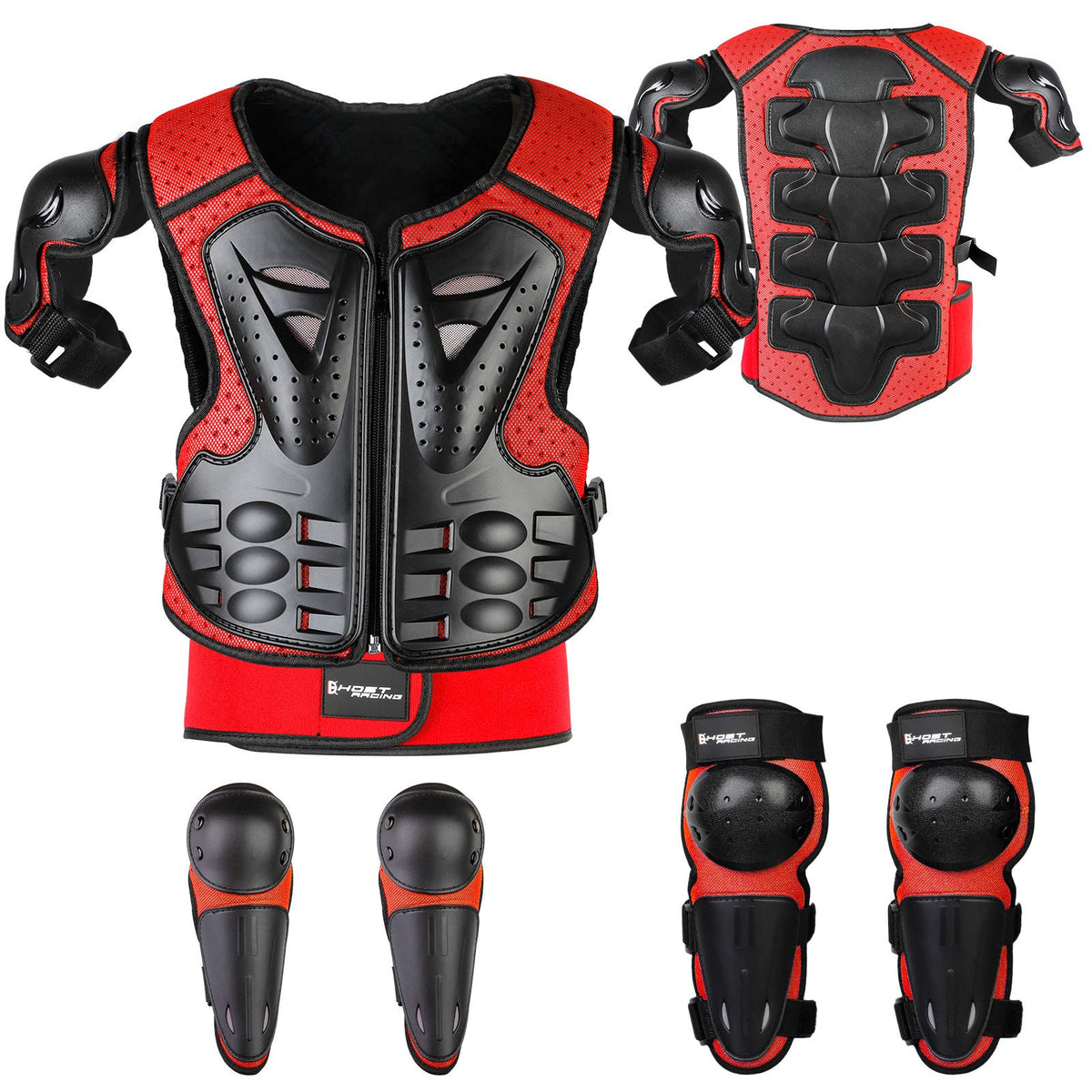 JUSTDOLIFE chest protector front view showing secure fit and coverage