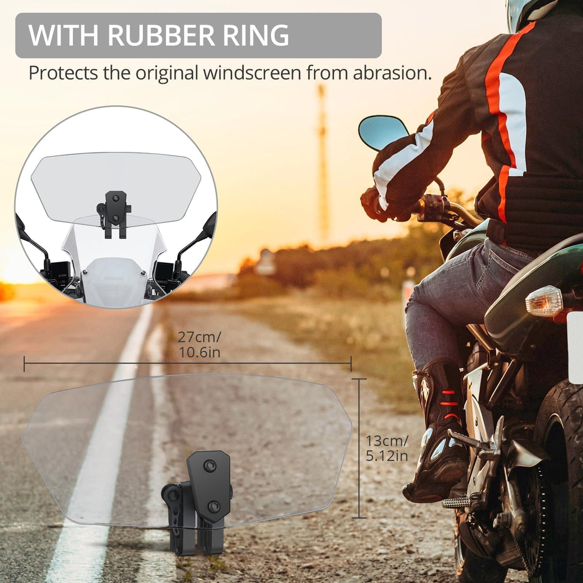 Justech black bracket close-up highlighting secure clamp and durability